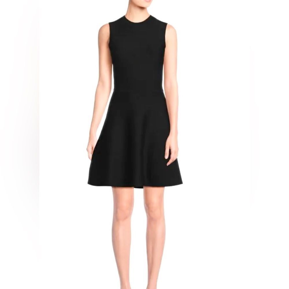Theory Black Wool Sleeveless A-Line Mini Dress Size 6